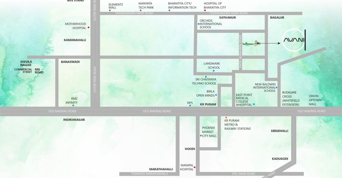 Allure Avani Location Map